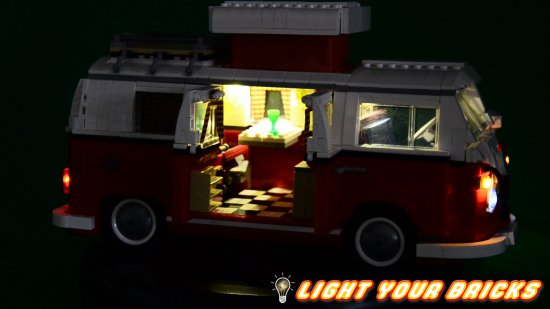 LED Light Kit für Lego Volkswagen T1 Campingbus VW Bus (10220) Bulli - mit Kennzeichenbeleuchtung!