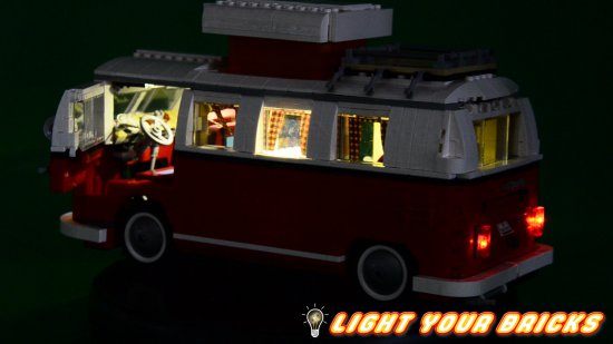 LED Light Kit für Lego Volkswagen T1 Campingbus VW Bus (10220) Bulli - mit Kennzeichenbeleuchtung!