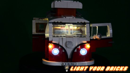 LED Light Kit für Lego Volkswagen T1 Campingbus VW Bus (10220) Bulli - mit Kennzeichenbeleuchtung!