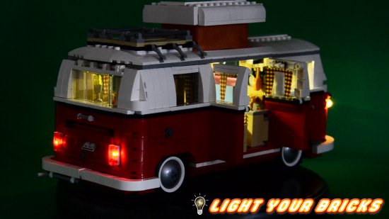 LED Light Kit für Lego Volkswagen T1 Campingbus VW Bus (10220) Bulli - mit Kennzeichenbeleuchtung!