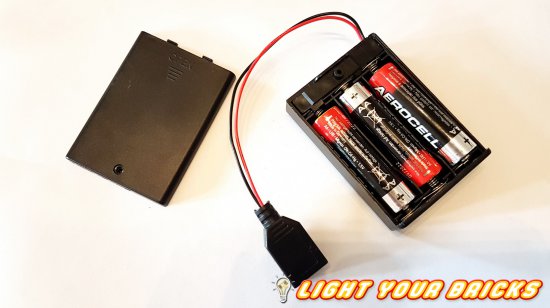 Batteriehalter für Light Kits für Lego (3x AA)