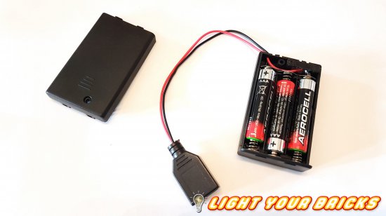 Batteriehalter für Light Kits für Lego (3x AAA)